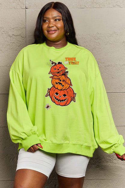 Simply Love Full Size TRICK OR TREAT Graphic Sweatshirt