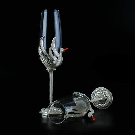 Crystal Champagne Cup Swan Cup