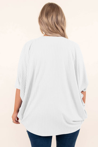 Plus Size Ribbed Cocoon Cover Up