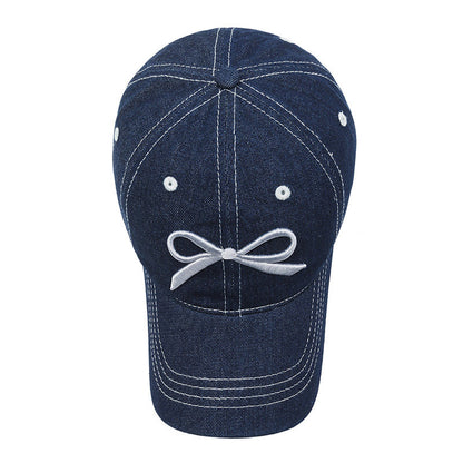 Bowknot Peaked Cap Female Cowboy Sun Protection Baseball Cap