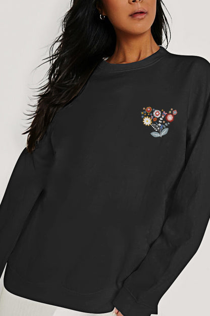 Simply Love Full Size Flower Graphic Sweatshirt