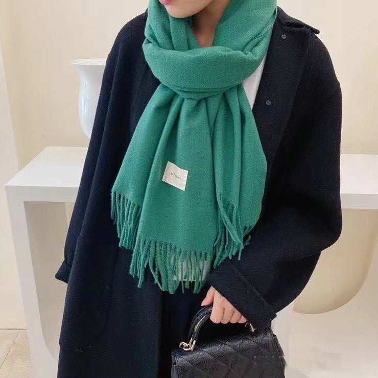 New Style Tassel Imitation Cashmere Scarf Padded Shawl Women