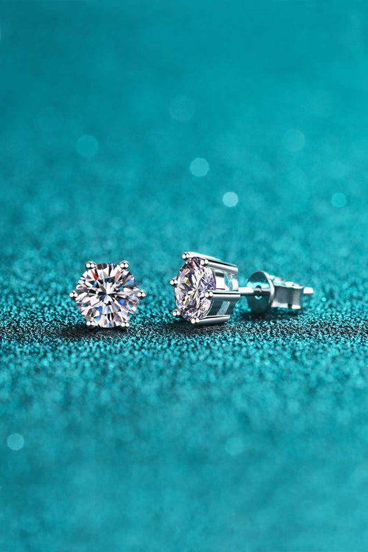 Eindelose Cheer Moissanite Stud Oorbelle