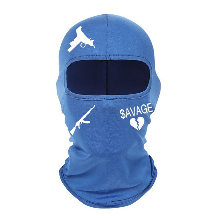 Outdoor Cycling Windproof Sun-proof And Breathable Neck Protection Heat Transfer Patch Printed Ice Silk Headgear