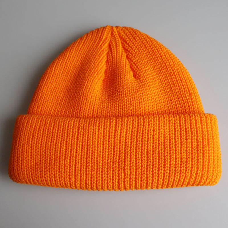 Knitted Woolen Cap Men And Women Melon Leather Cap