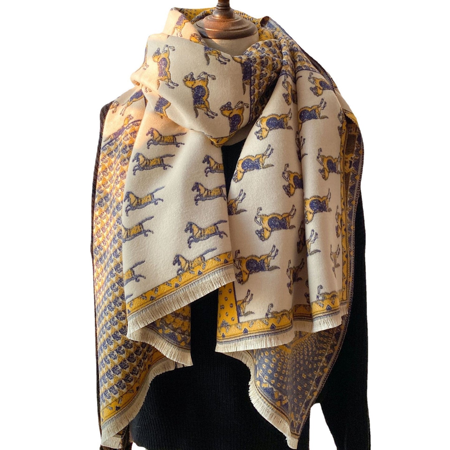 Retro Carriage Autumn And Winter New Warm Scarf For Women