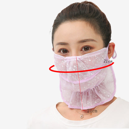 Summer Sun Protection Mask Outdoor Sun Protection Neck Protection Ice Silk Fabric Breathable And Dustproof