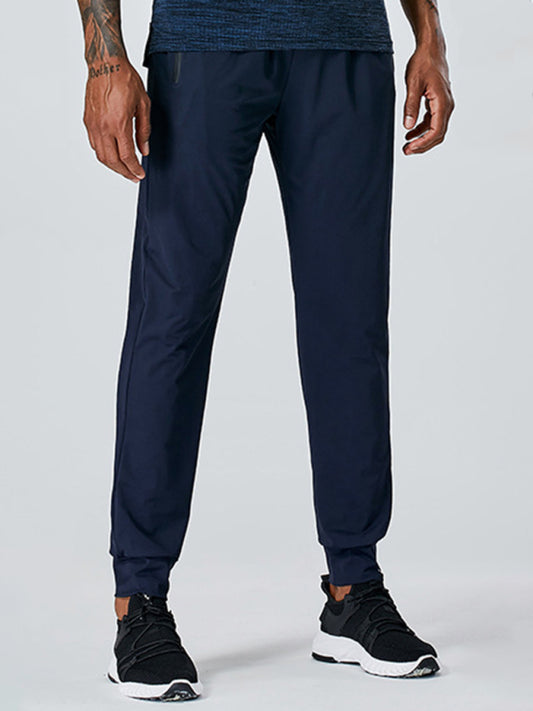 Mans vinnig-droog fiksheid elastiese rits broek 